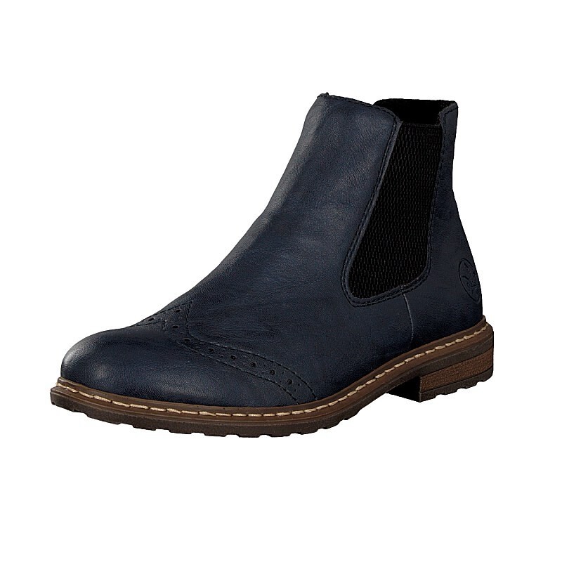 Damske Chelsea Cizmy Rieker 71072-14, Modre